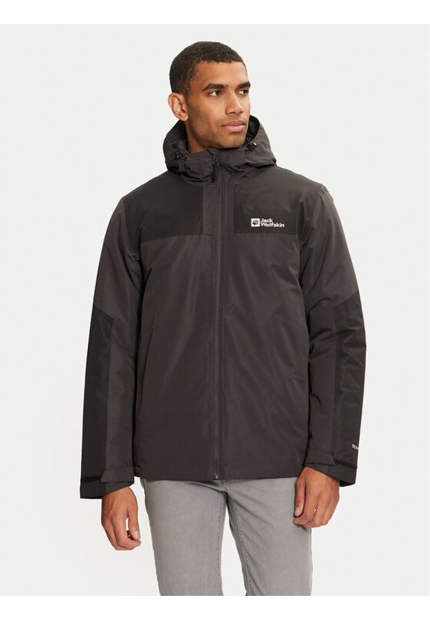 Jack Wolfskin Kurtka outdoor Jasper Ins A61872 Czarny Regular Fit. Kolor: czarny. Materiał: syntetyk. Sport: outdoor