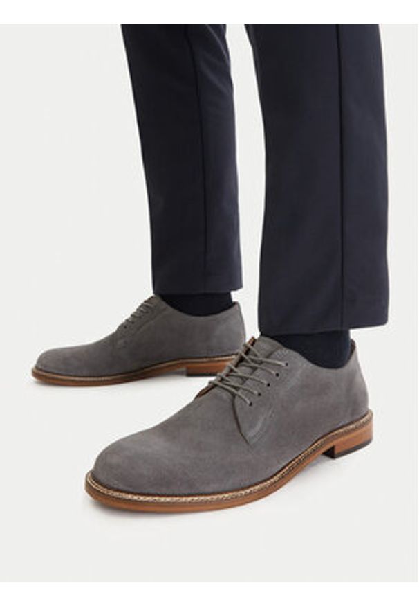 Gino Rossi - GINO ROSSI Półbuty CEO-CALIBER-01 MI08 Szary. Kolor: szary. Materiał: skóra, zamsz