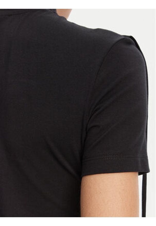 Versace Jeans Couture T-Shirt 78HAHE01 Czarny Slim Fit. Kolor: czarny. Materiał: bawełna