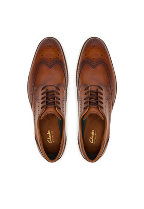 Clarks Półbuty CraftRemi Tip 26186394 Brązowy. Kolor: brązowy. Materiał: skóra