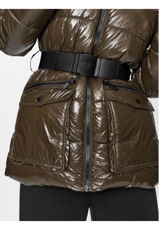 DKNY Sport Kurtka puchowa DP3J8533 Brązowy Regular Fit. Kolor: brązowy. Materiał: syntetyk. Styl: sportowy