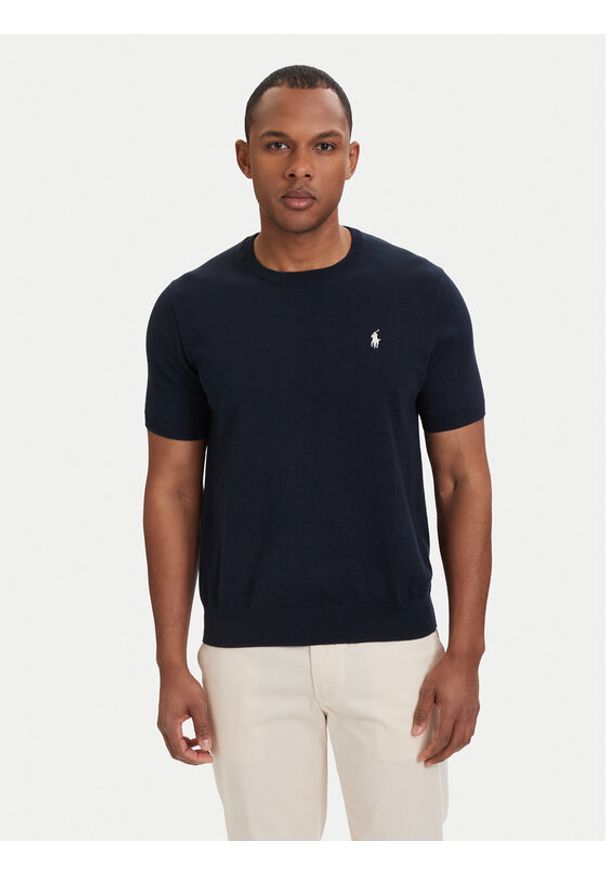 Polo Ralph Lauren T-Shirt 710980681001 Granatowy Regular Fit. Typ kołnierza: polo. Kolor: niebieski. Materiał: bawełna