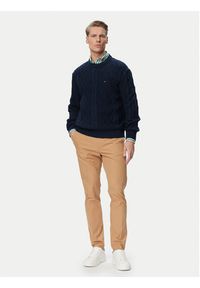 Tommy Jeans Sweter DM0DM23405 Granatowy Regular Fit. Kolor: niebieski. Materiał: bawełna #3