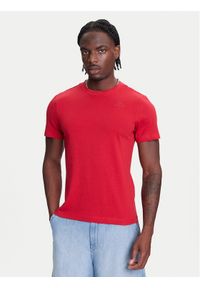 Kappa T-Shirt Logo Korpo Cafers 304J150 Bordowy Slim Fit. Kolor: czerwony. Materiał: bawełna