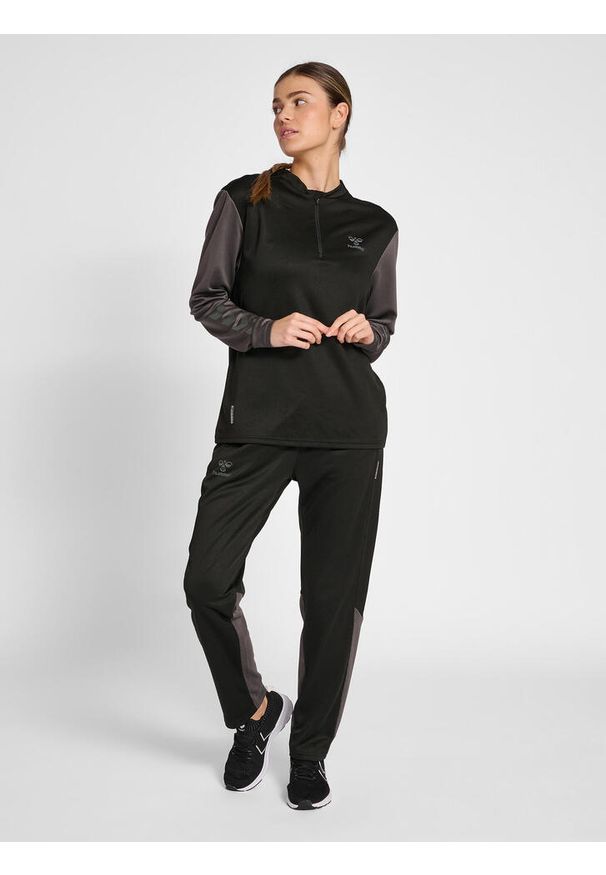Bluza damska z zamkiem 1/2 z poliestru Hummel Off-Grid. Kolor: czarny. Materiał: poliester. Sezon: zima