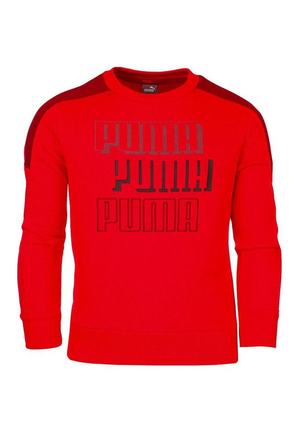 Bluza sportowa dla dzieci Puma Alpha Crew FL. Kolor: czerwony