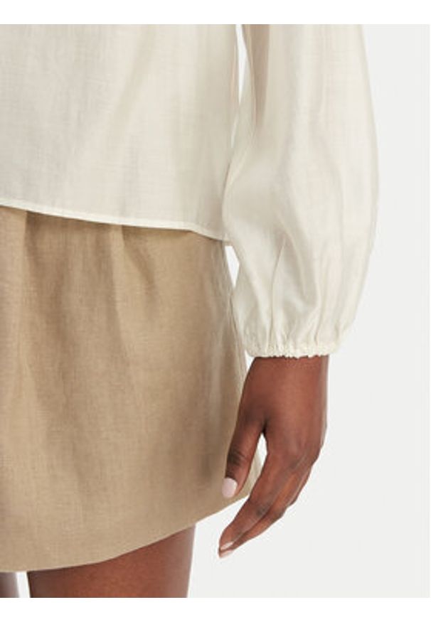 Eleh Bluzka SS260116 Biały Regular Fit. Kolor: biały. Materiał: syntetyk