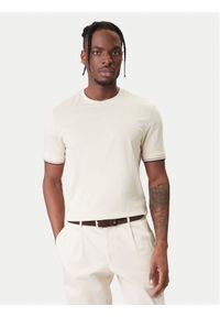 BOSS T-Shirt Thompson 04 50501097 Écru Regular Fit. Kolor: kremowy. Materiał: bawełna #1