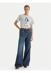 Polo Ralph Lauren T-Shirt 211A96261001 Szary Slim Fit. Typ kołnierza: polo. Kolor: szary. Materiał: bawełna #4