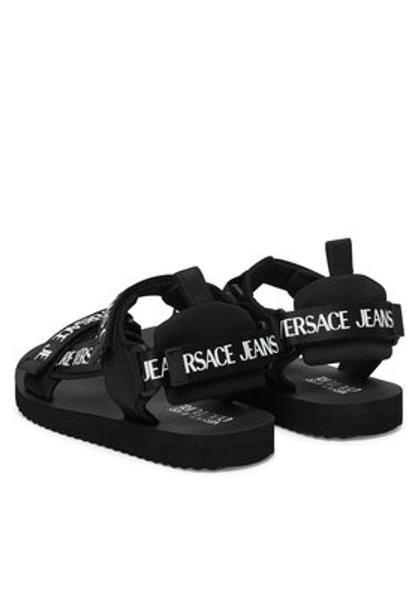 Versace Jeans Couture Sandały 80YA3S7B ZS630 Czarny. Kolor: czarny. Materiał: materiał