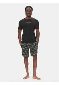 Emporio Armani Underwear Piżama EM000400 AF10793 FC063 Czarny Regular Fit. Kolor: czarny. Materiał: bawełna
