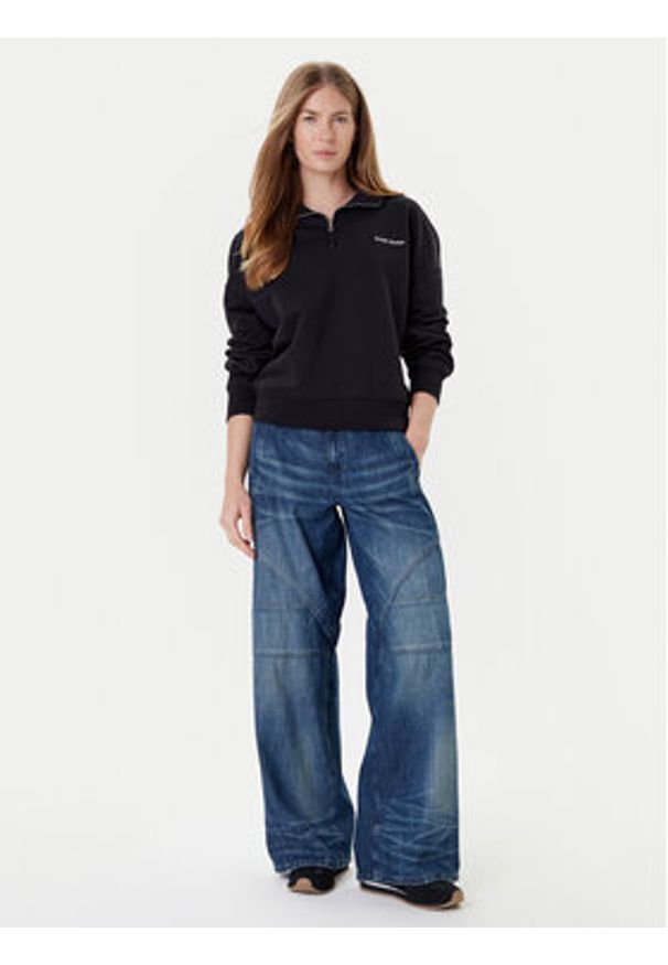 Guess Jeans Bluza W5YQ09 K68I4 Czarny Regular Fit. Kolor: czarny. Materiał: bawełna