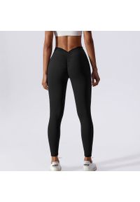 Intica - Legginsy z drapowaniem na trening i co dzień Ingedore. Kolor: zielony. Materiał: materiał, skóra. Wzór: gładki. Sport: fitness #11