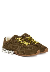 Nokwol Sneakersy Atlas Khaki. Kolor: brązowy. Materiał: zamsz, skóra #6