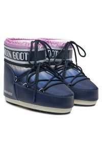 Moon Boot Śniegowce 80D1409530 Granatowy. Kolor: niebieski. Materiał: skóra