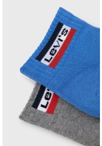Levi's® - Levi's skarpetki (2-pack) męskie. Kolor: niebieski