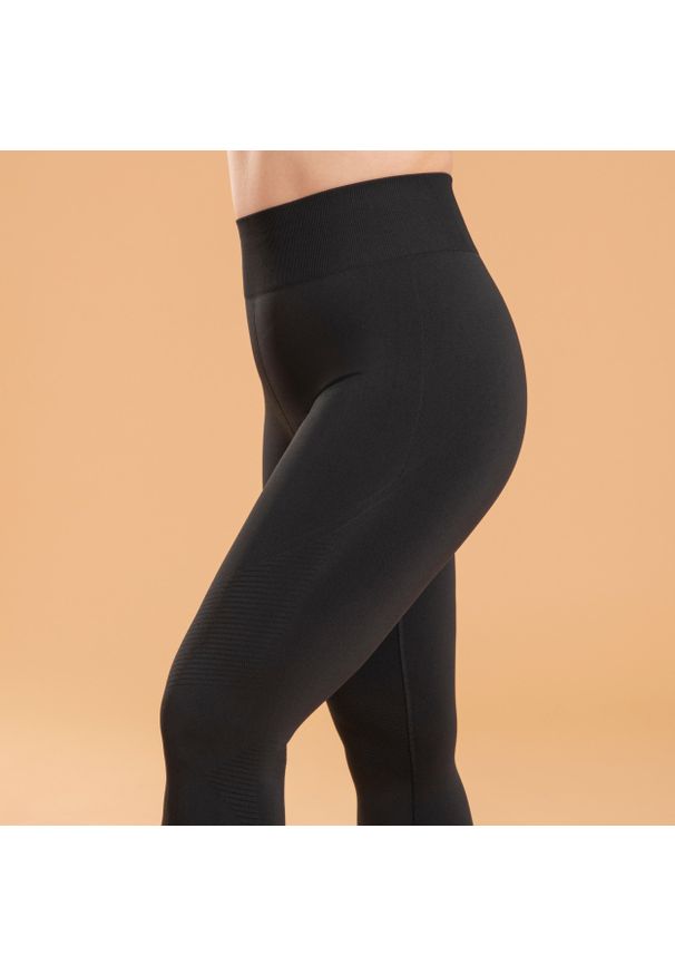 Czarne legginsy do fitnessu DEADLIFT - Legginsy damskie do fitnessu 