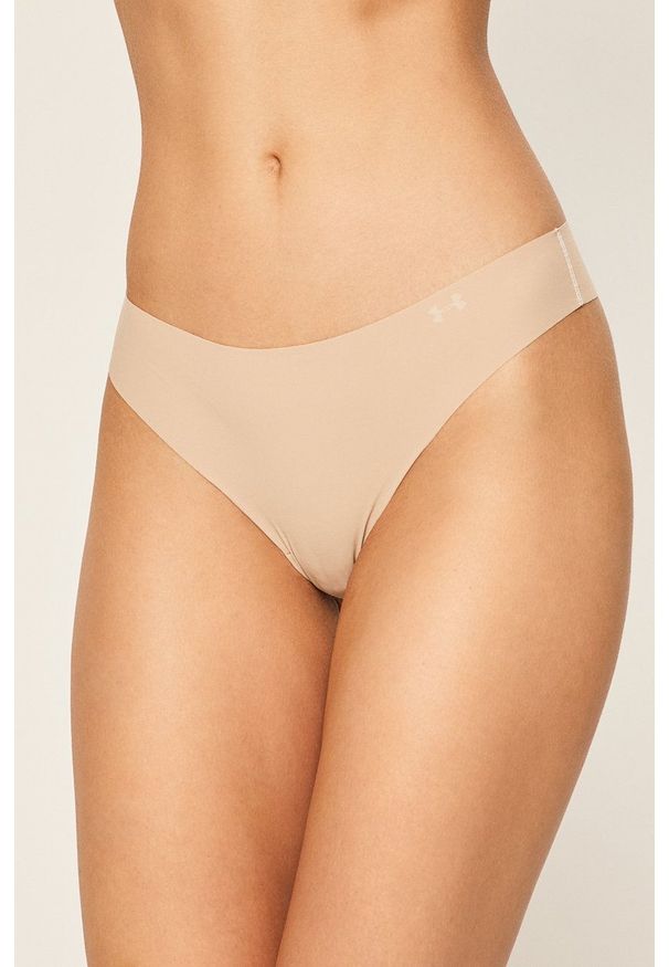 Under Armour - Stringi (3-pack). Kolor: beżowy