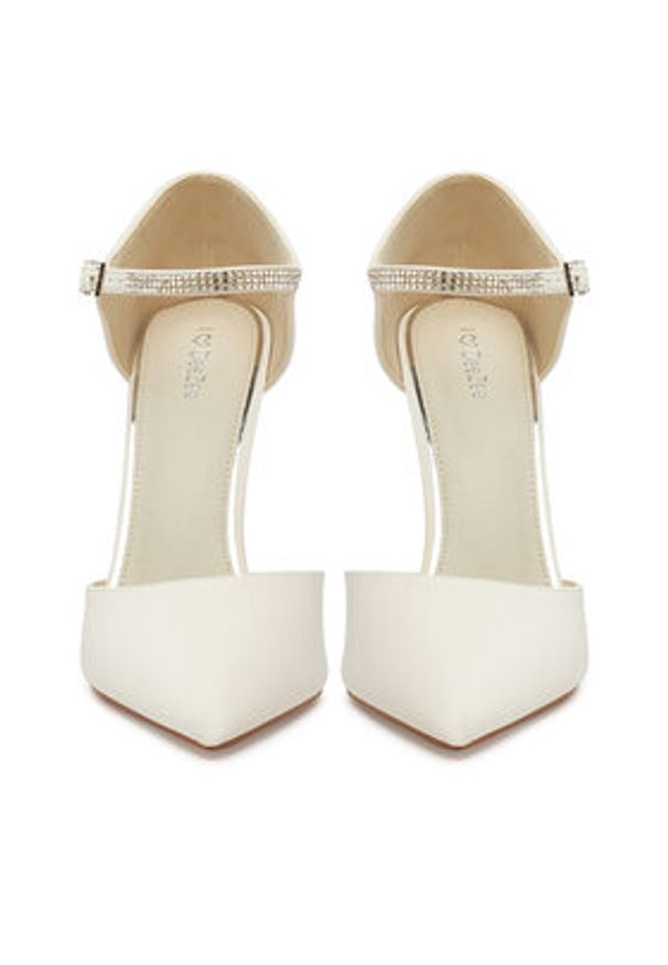 DeeZee Szpilki AJ-97503-3 Écru. Materiał: skóra. Obcas: na szpilce