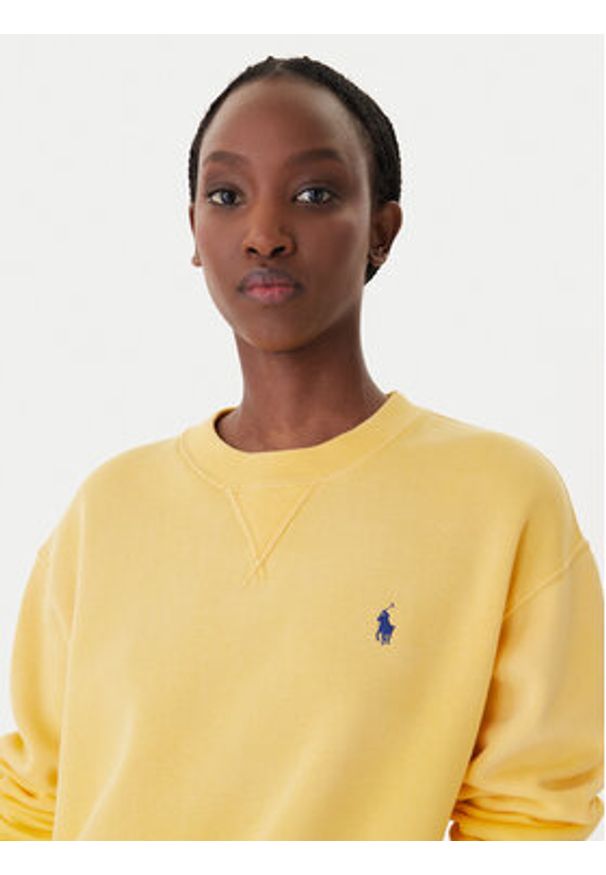 Polo Ralph Lauren Bluza 211971697504 Żółty Relaxed Fit. Typ kołnierza: polo. Kolor: żółty. Materiał: bawełna