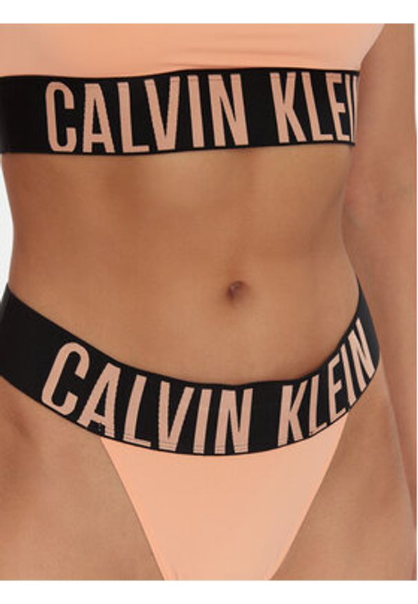 Calvin Klein Underwear Stringi 000QF7638E Różowy. Kolor: różowy. Materiał: syntetyk