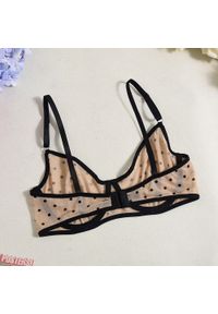 Intica - Komplet bielizny w kropki z regulowanymi ramiączkami na romantyczne wieczory Nynke. Kolor: beżowy. Materiał: materiał. Wzór: kropki #6