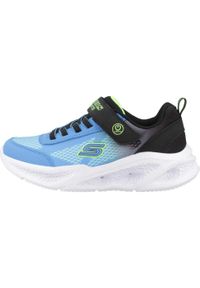 skechers - Buty do chodzenia dla dzieci Skechers Bkbl Meteor. Zapięcie: rzepy. Kolor: niebieski. Materiał: syntetyk, tkanina, materiał. Szerokość cholewki: normalna. Sport: turystyka piesza