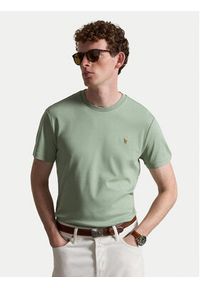 Polo Ralph Lauren T-Shirt 710740727505 Zielony jasny Regular Fit. Typ kołnierza: polo. Kolor: zielony. Materiał: bawełna #5