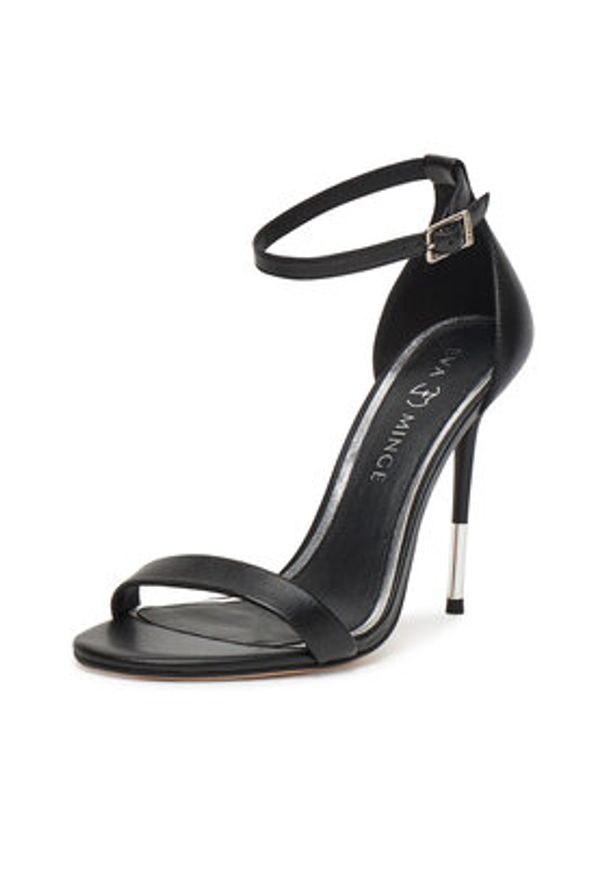 Eva Minge Sandały RHODODEN-LT934-32 Czarny. Kolor: czarny. Materiał: skóra