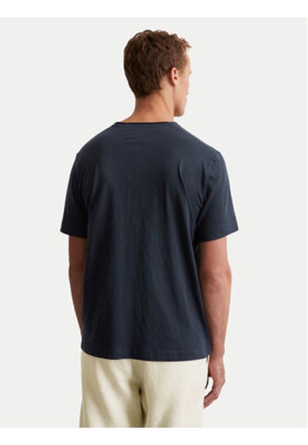 Marc O'Polo T-Shirt 536 2176 51270 Granatowy Regular Fit. Typ kołnierza: polo. Kolor: niebieski. Materiał: bawełna