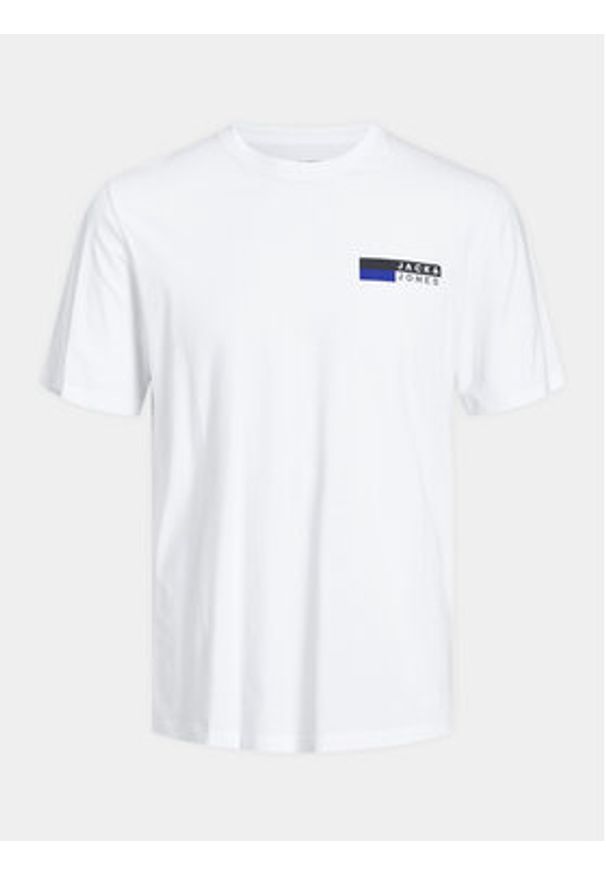 Jack & Jones - Jack&Jones T-Shirt Corp 12233999 Biały Standard Fit. Kolor: biały. Materiał: bawełna