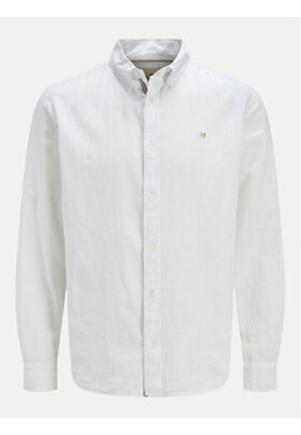 Jack & Jones - Jack&Jones Koszula Summer 12274599 Biały Regular Fit. Kolor: biały. Materiał: bawełna