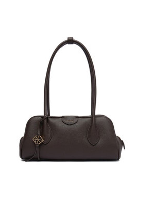 Calvin Klein Torebka Emblem Trio Pebble LV04F3743G Brązowy. Kolor: brązowy. Materiał: skórzane