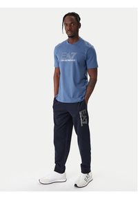 EA7 Emporio Armani Spodnie dresowe 7M001316 AF13512 UB102 Granatowy Regular Fit. Kolor: niebieski. Materiał: bawełna #5