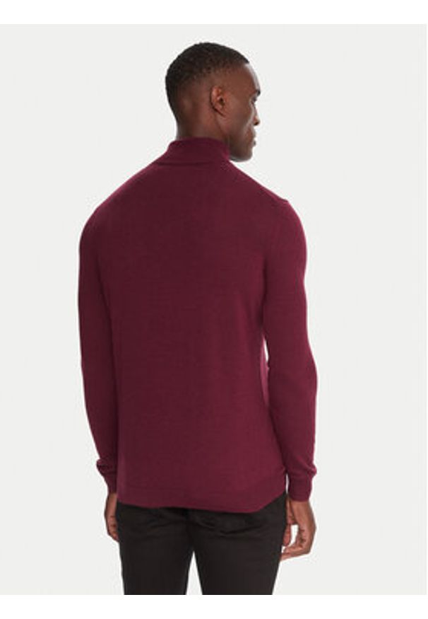 Karl Lagerfeld - KARL LAGERFELD Golf 655058 554399 Bordowy Regular Fit. Typ kołnierza: golf. Kolor: czerwony. Materiał: wełna