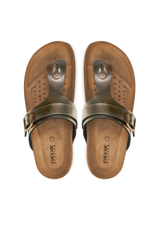 Geox Japonki D Brionia D35LSK 000BN C2012 Złoty. Kolor: złoty. Materiał: skóra