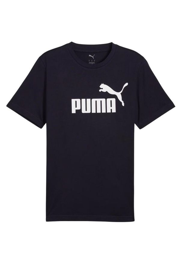Puma - T-shirt Męski Logo ESS No.1. Kolor: niebieski. Sport: turystyka piesza