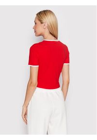 Adidas - adidas T-Shirt Binding Details HL6570 Czerwony Slim Fit. Kolor: czerwony. Materiał: bawełna #3