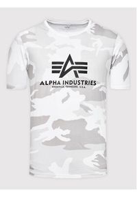 Alpha Industries T-Shirt Basic 100501C Biały Regular Fit. Kolor: biały. Materiał: bawełna #4