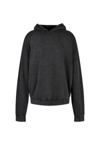 BUILD YOUR BRAND - Bluza Z Kapturem Dla Dorosłych Unisex Acid Wash Oversized. Typ kołnierza: kaptur. Kolor: czarny