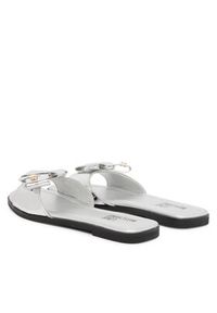 Love Moschino - LOVE MOSCHINO Klapki JA28142G0OJE090B Srebrny. Kolor: srebrny. Materiał: skóra #3