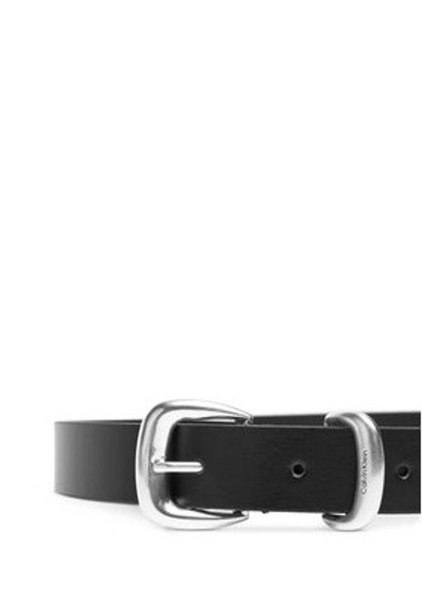 Calvin Klein Pasek Damski LV04K7012G Czarny. Kolor: czarny. Materiał: skóra