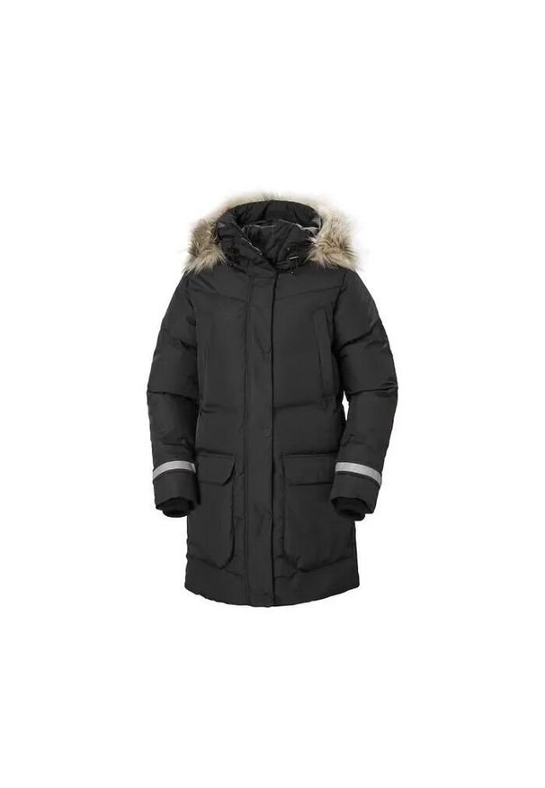 Parka damska Helly Hansen Bouvet down. Kolor: czarny, szary, wielokolorowy. Sezon: zima. Styl: elegancki