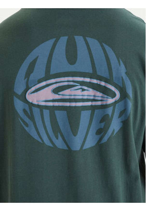 Quiksilver T-Shirt Quikglobe EQYZT08295 Zielony Comfort Fit. Kolor: zielony. Materiał: bawełna
