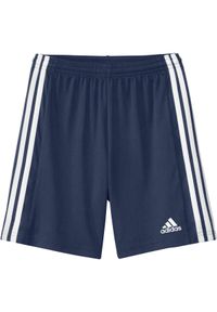 Adidas - Spodenki dla dzieci Squadra 21 Short Youth. Kolor: biały, wielokolorowy, niebieski. Materiał: poliester. Długość: krótkie. Styl: sportowy