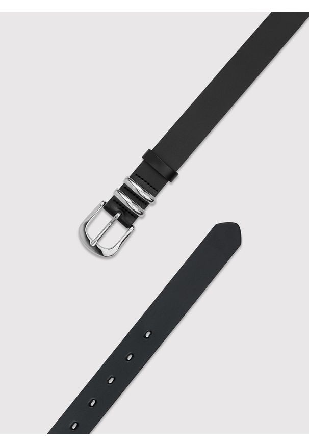 Pako Lorente - PAKO LORENTE – Skórzany pasek męski z metalową klamrą. Materiał: skóra. Styl: elegancki, klasyczny