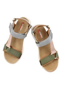 Sandały damskie Artiker, cholewka z materiału tekstylnego lekka sportowa podeszwa zapinane na rzep, kolorowe, 58C1233. Zapięcie: rzepy. Materiał: materiał. Wzór: kolorowy. Styl: sportowy #4