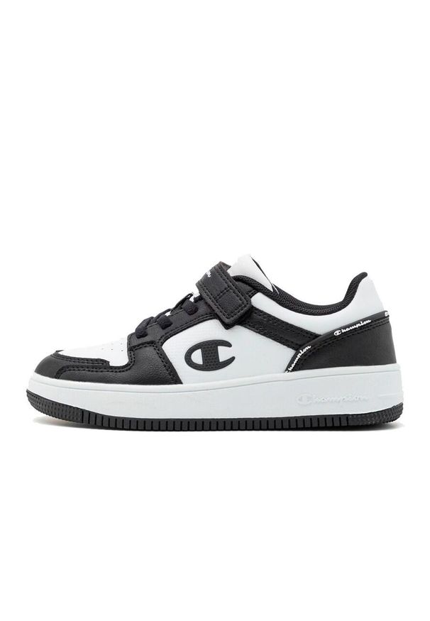 Champion - Buty na co dzień dziecięce CHAMPION REBOUND LOW na rzepy. Okazja: na co dzień. Zapięcie: rzepy. Kolor: biały, wielokolorowy, czarny
