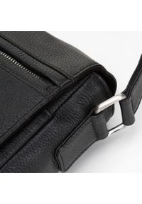 Wittchen - Męska torba na laptopa 11”/12” skórzana z kieszenią w klapie czarna. Kolor: czarny. Materiał: skóra. Styl: casual, elegancki #5