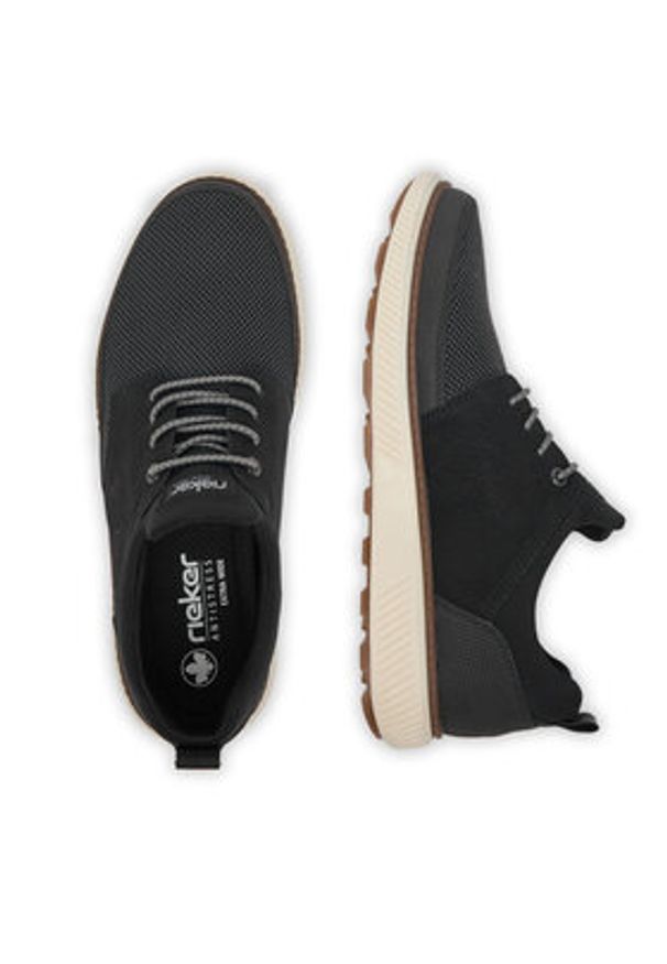 Rieker Sneakersy B3354-00 Czarny. Kolor: czarny. Materiał: materiał